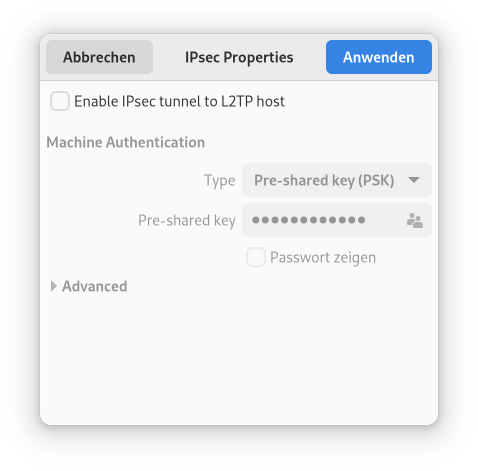 IPSec settings