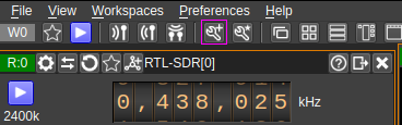 Upper left portion of the whole SDRAngen window highlighting the ‘Add feature’ button